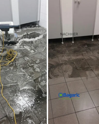 Vorher-Nachher: Sanitärraum bei der maschinellen Grundreinigung